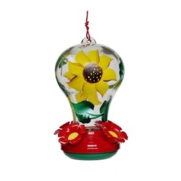 Garden Treasures Other - Garden Treasures Hand Painted Hummingbird Feeder